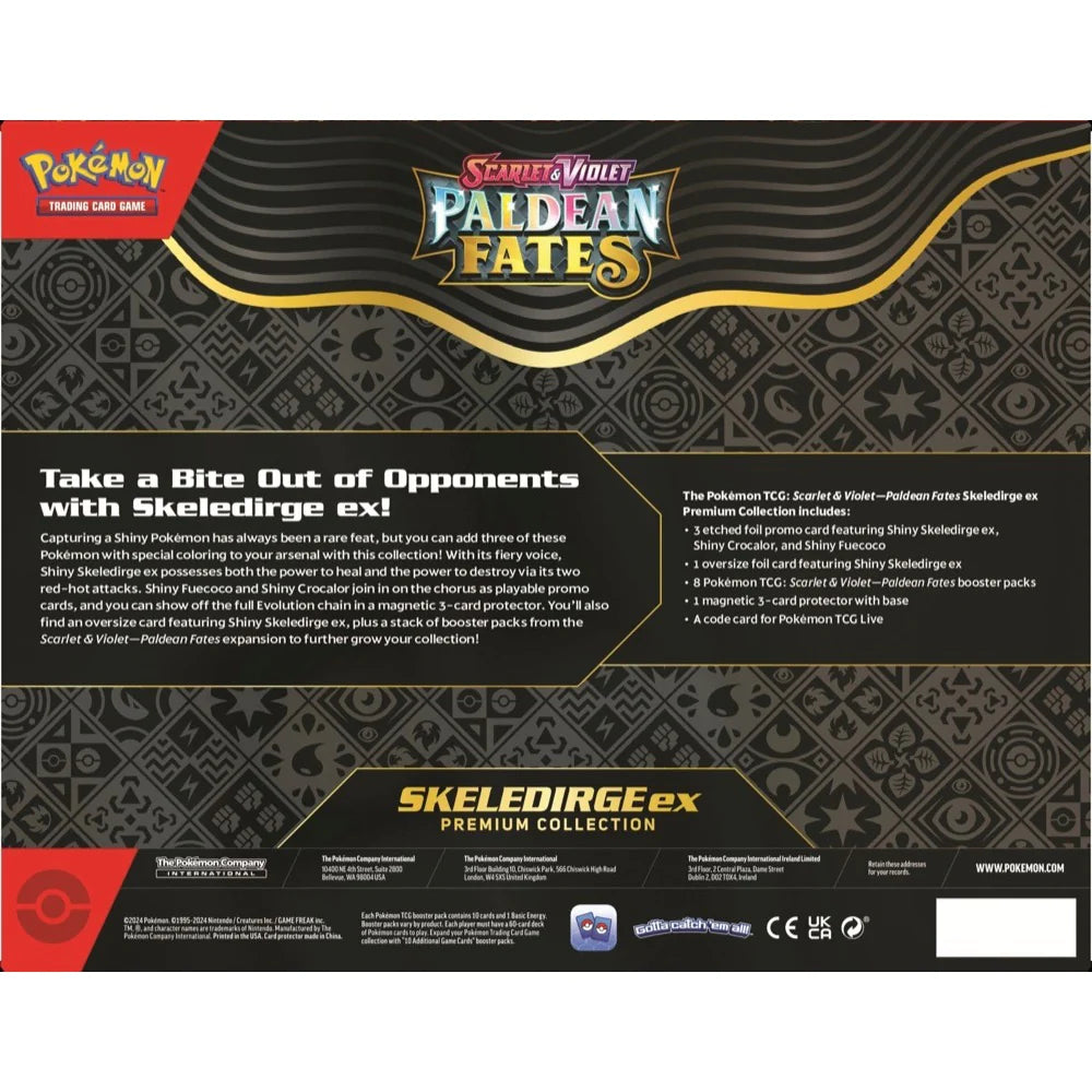 Pokémon Paldean Fates Premium Collection Skeledirge EX